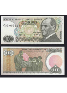 TURCHIA 10 Lira Kemal Atatürk 1970-79 Fior di Stampa